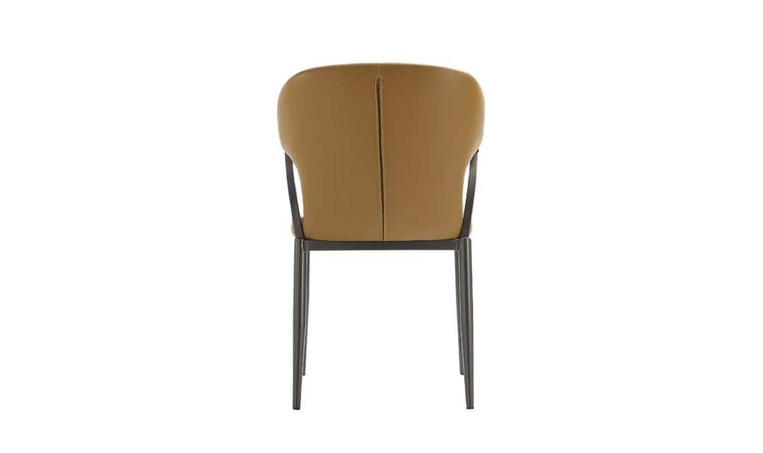 Manhattan Comfort Kirsten Metal Vegan Leather Dining Chair With Set Of Two-jennifer