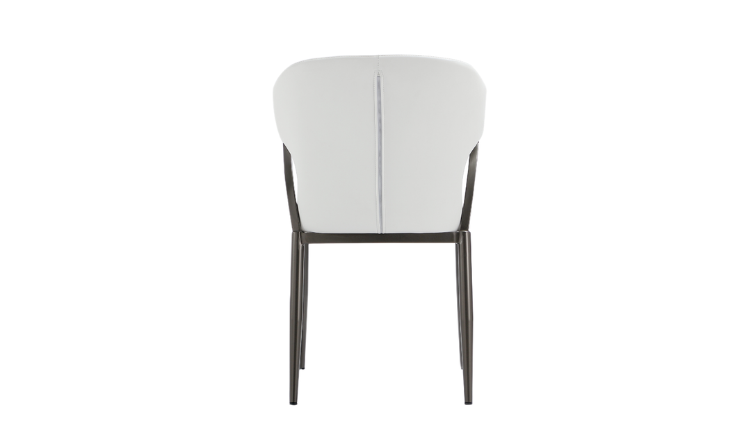 Manhattan Comfort Kirsten Metal Vegan Leather Dining Chair With Set Of Two-jennifer