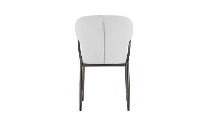 Manhattan Comfort Kirsten Metal Vegan Leather Dining Chair With Set Of Two-jennifer
