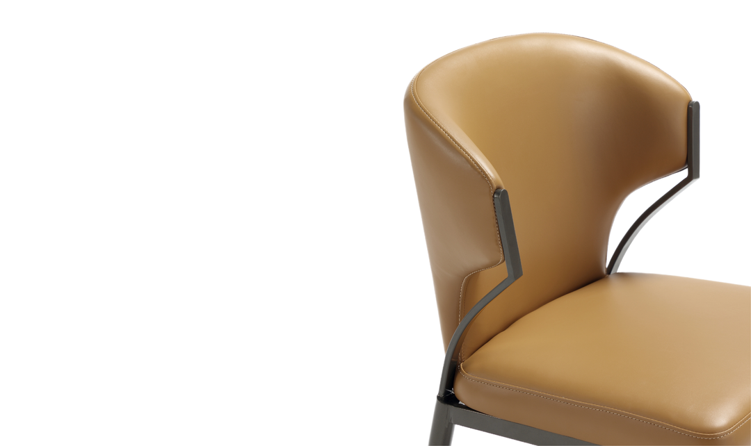 Manhattan Comfort Kirsten Metal Vegan Leather Dining Chair With Set Of Two-jennifer