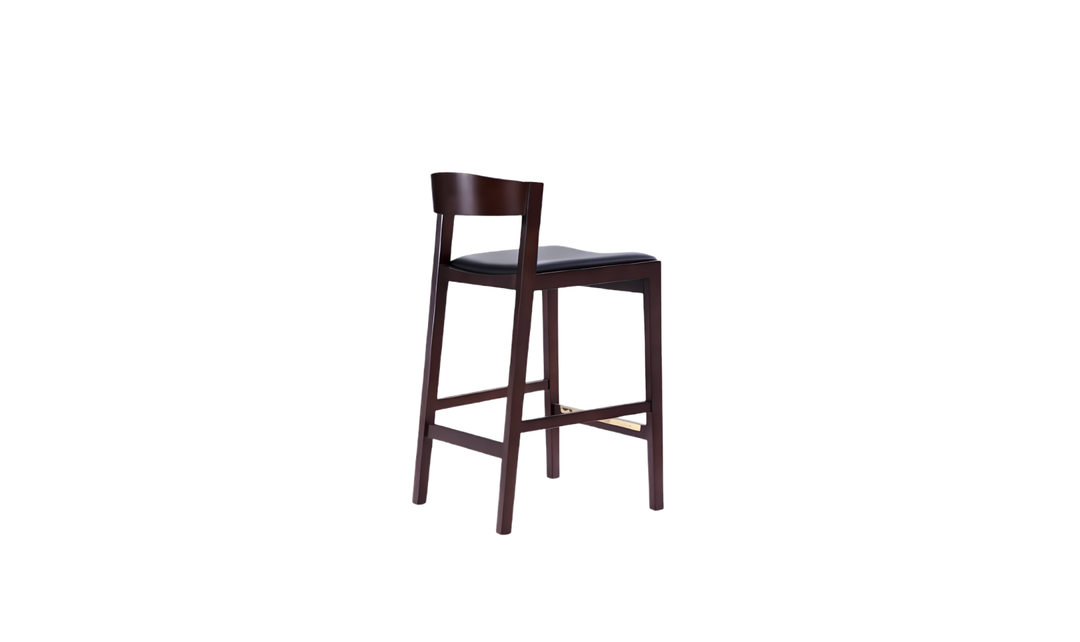 Manhattan Comfort Klismos Wood Upholstered Counter Stool-Jennifer Furniture