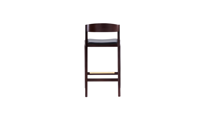 Manhattan Comfort Klismos Wood Upholstered Counter Stool-Jennifer Furniture
