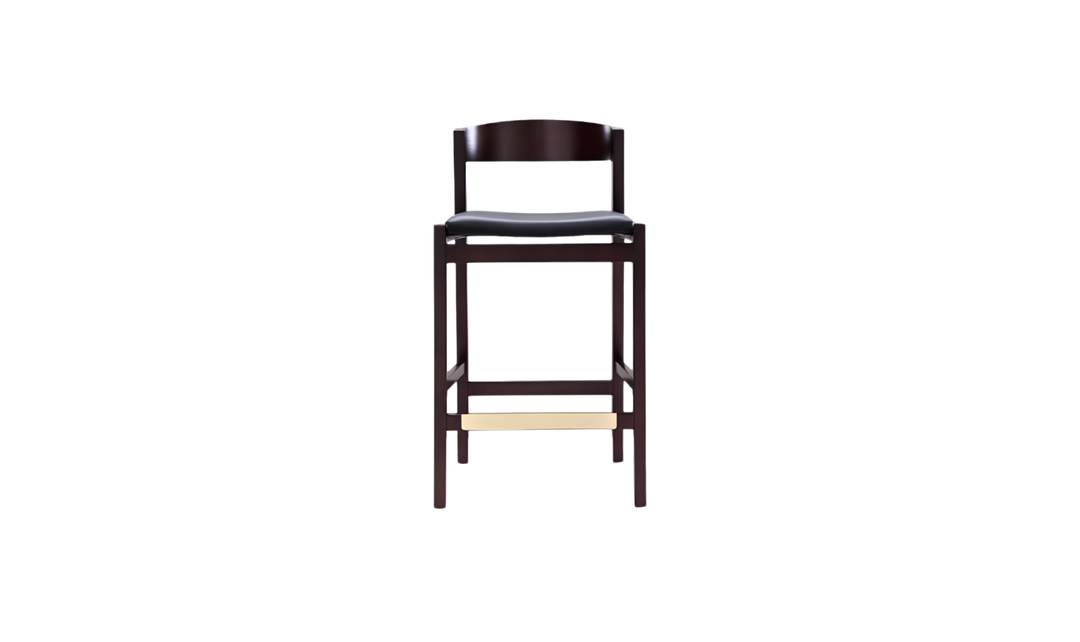 Manhattan Comfort Klismos Wood Upholstered Counter Stool-Jennifer Furniture