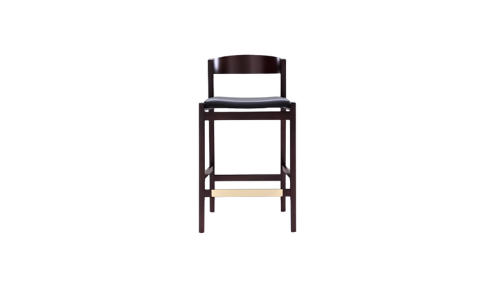 Manhattan Comfort Klismos Wood Upholstered Counter Stool-Jennifer Furniture