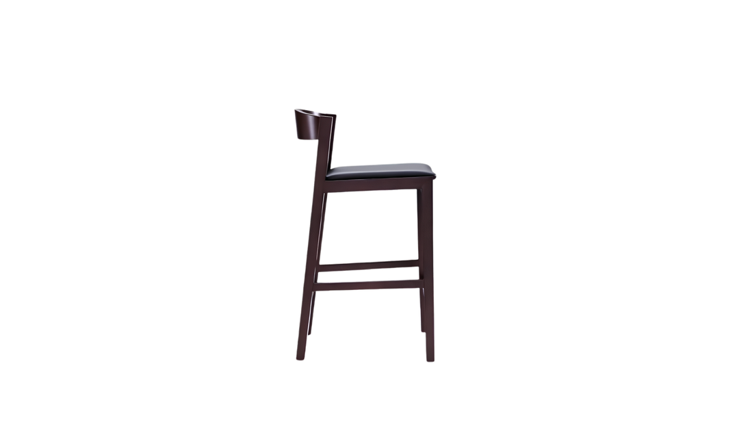 Manhattan Comfort Klismos Wood Upholstered Counter Stool-Jennifer Furniture