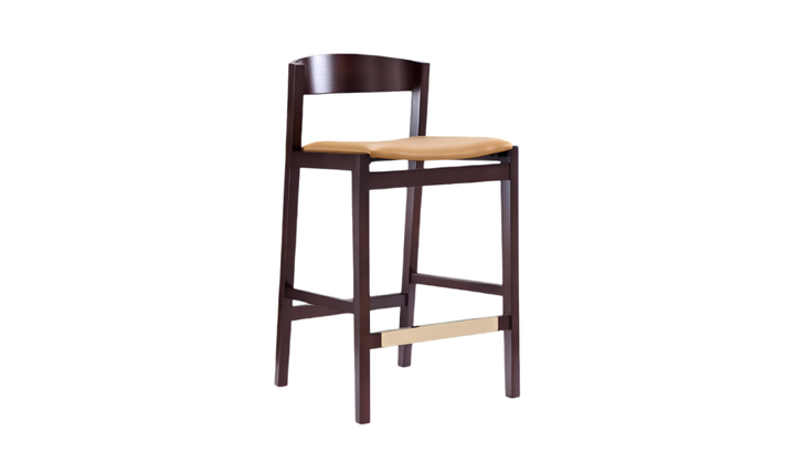Manhattan Comfort Klismos Wood Upholstered Counter Stool-Jennifer Furniture