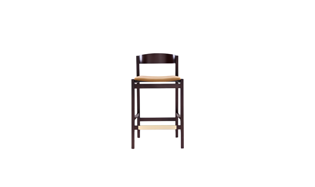 Manhattan Comfort Klismos Wood Upholstered Counter Stool-Jennifer Furniture