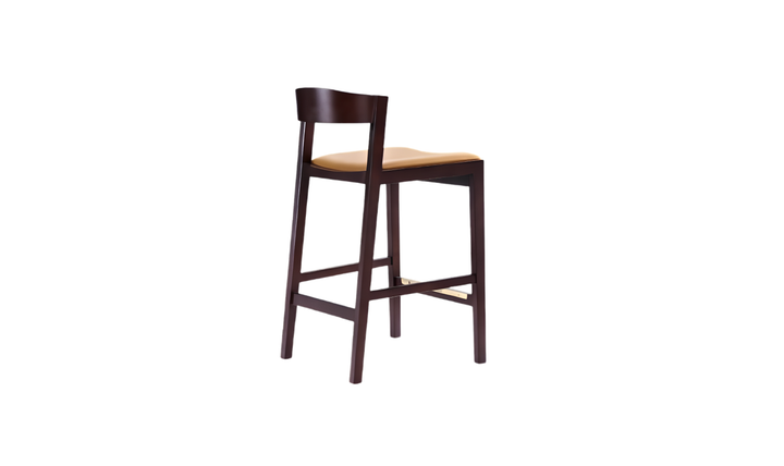 Manhattan Comfort Klismos Wood Upholstered Counter Stool-Jennifer Furniture