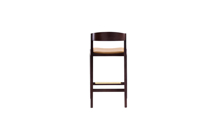 Manhattan Comfort Klismos Wood Upholstered Counter Stool-Jennifer Furniture