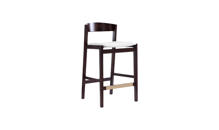 Manhattan Comfort Klismos Wood Upholstered Counter Stool-Jennifer Furniture