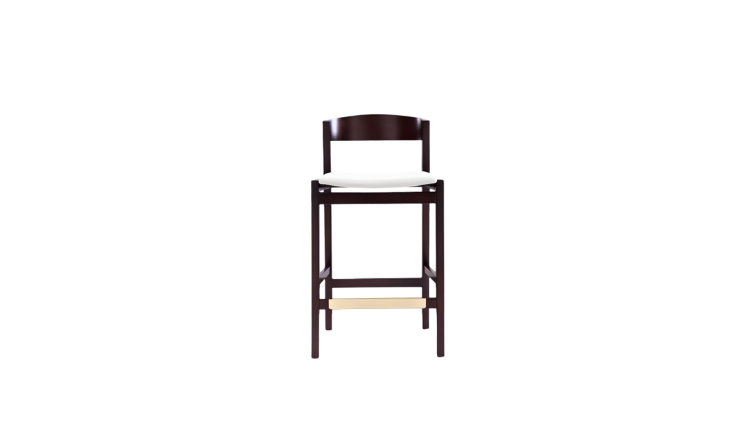 Manhattan Comfort Klismos Wood Upholstered Counter Stool-Jennifer Furniture