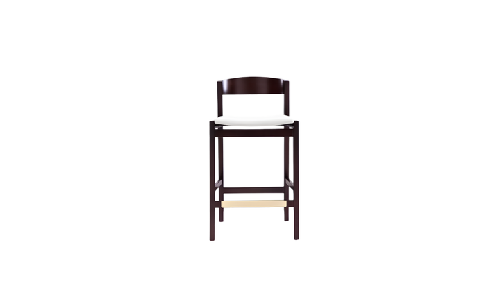 Manhattan Comfort Klismos Wood Upholstered Counter Stool-Jennifer Furniture