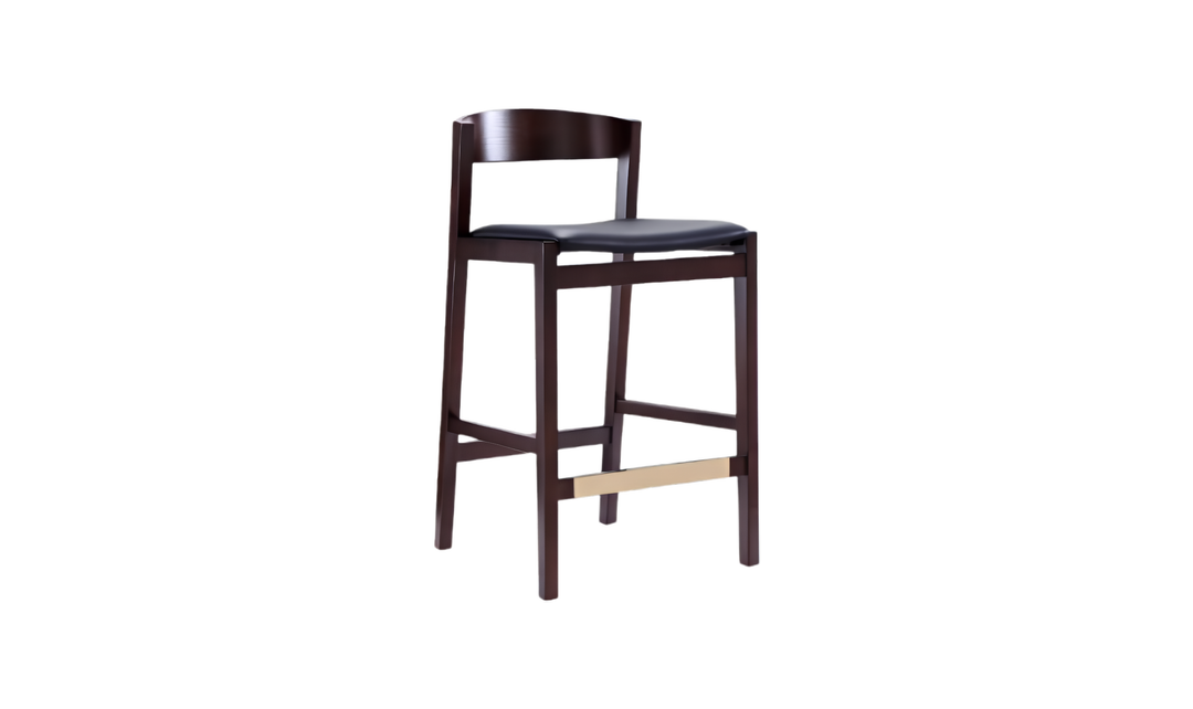 Manhattan Comfort Klismos Wood Upholstered Counter Stool-Jennifer Furniture