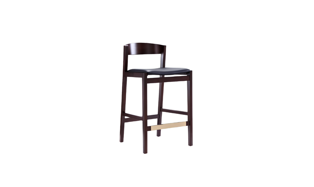 Manhattan Comfort Klismos Wood Upholstered Counter Stool-Jennifer Furniture