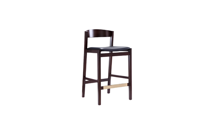 Manhattan Comfort Klismos Wood Upholstered Counter Stool-Jennifer Furniture