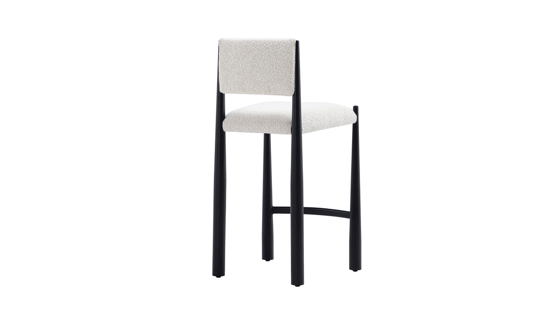 Manhattan Comfort Lennor Boucle Metal Counter Stool