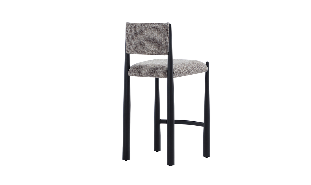 Manhattan Comfort Lennor Boucle Metal Counter Stool