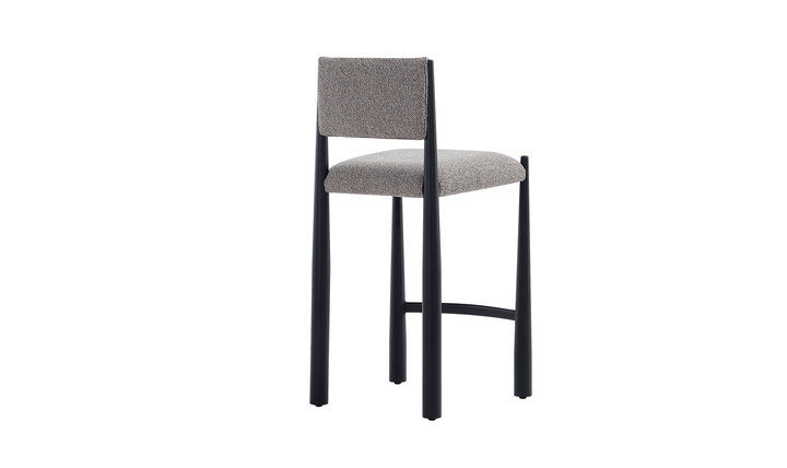 Manhattan Comfort Lennor Boucle Metal Counter Stool