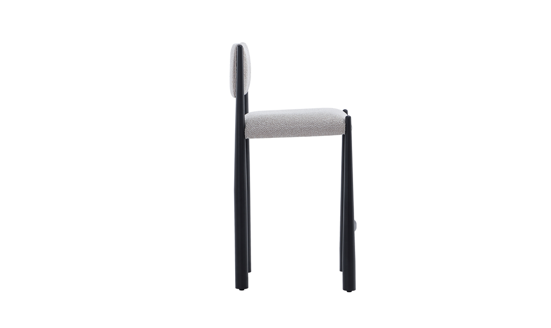 Manhattan Comfort Lennor Boucle Metal Counter Stool