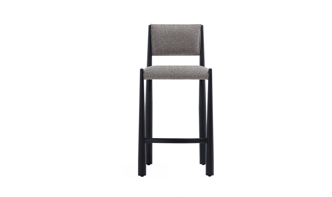 Manhattan Comfort Lennor Boucle Metal Counter Stool