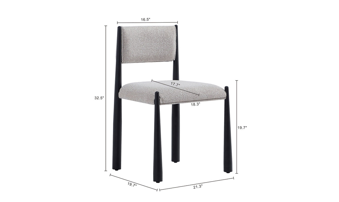 Manhattan Comfort Lennor Metal Boucle Side Chair- Jennifer Furniture