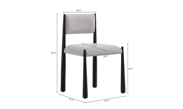 Manhattan Comfort Lennor Metal Boucle Side Chair- Jennifer Furniture