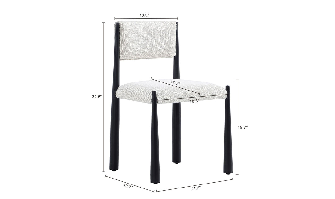 Manhattan Comfort Lennor Metal Boucle Side Chair- Jennifer Furniture