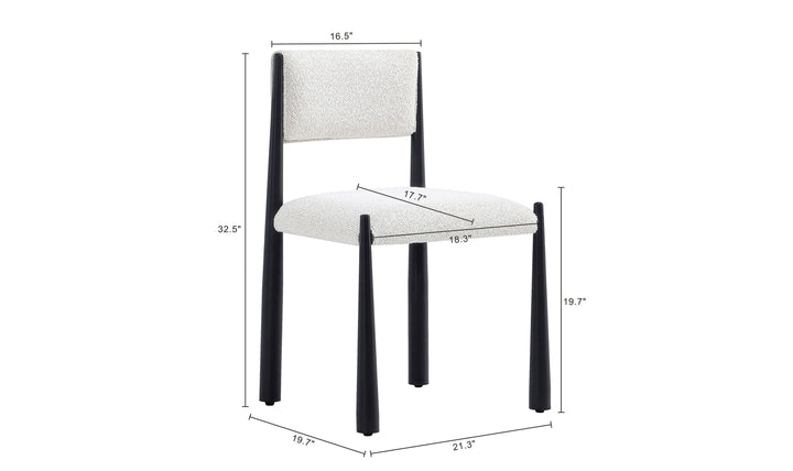 Manhattan Comfort Lennor Metal Boucle Side Chair- Jennifer Furniture