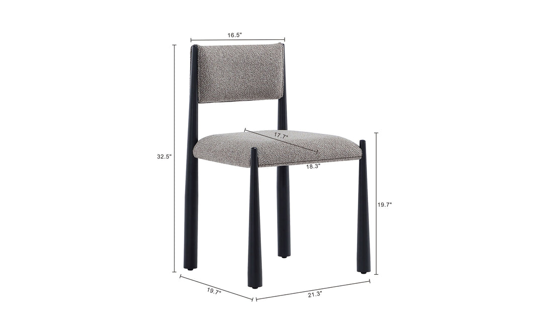 Manhattan Comfort Lennor Metal Boucle Side Chair- Jennifer Furniture
