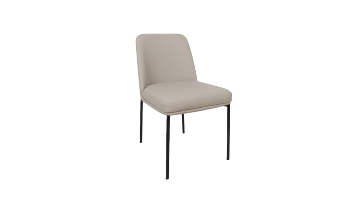 Manhattan Comfort Loft Metal Vegan Leather Side Chair-Jennifer Furniture