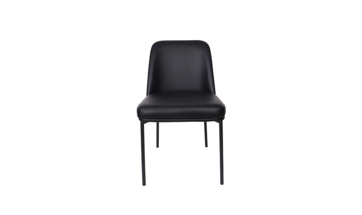 Manhattan Comfort Loft Metal Vegan Leather Side Chair-Jennifer Furniture