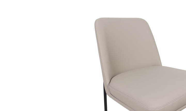 Manhattan Comfort Loft Metal Vegan Leather Side Chair-Jennifer Furniture