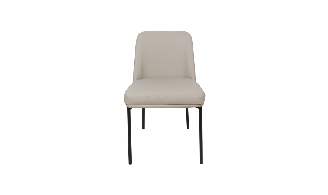Manhattan Comfort Loft Metal Vegan Leather Side Chair-Jennifer Furniture