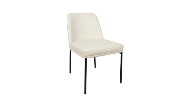 Manhattan Comfort Loft Metal Vegan Leather Side Chair-Jennifer Furniture