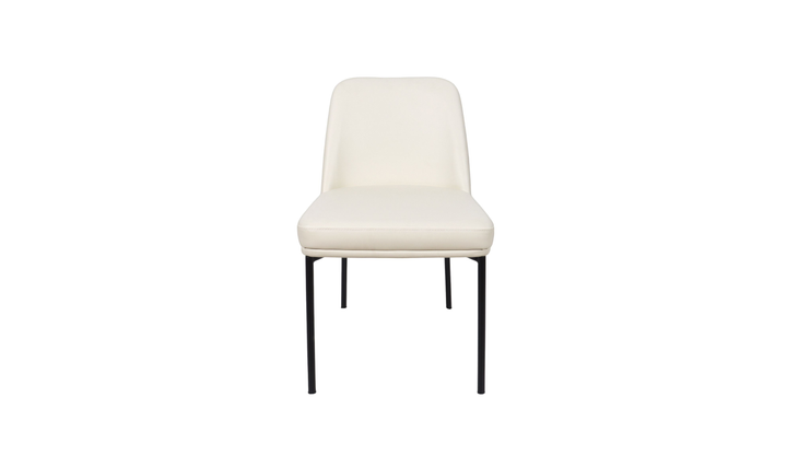 Manhattan Comfort Loft Metal Vegan Leather Side Chair-Jennifer Furniture