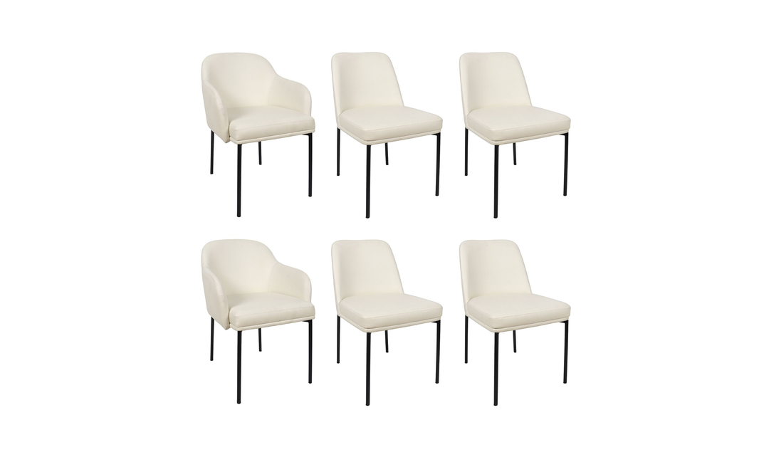Manhattan Comfort Loft Metal Vegan Leather Side Chair-Jennifer Furniture