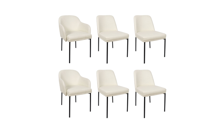 Manhattan Comfort Loft Metal Vegan Leather Side Chair-Jennifer Furniture