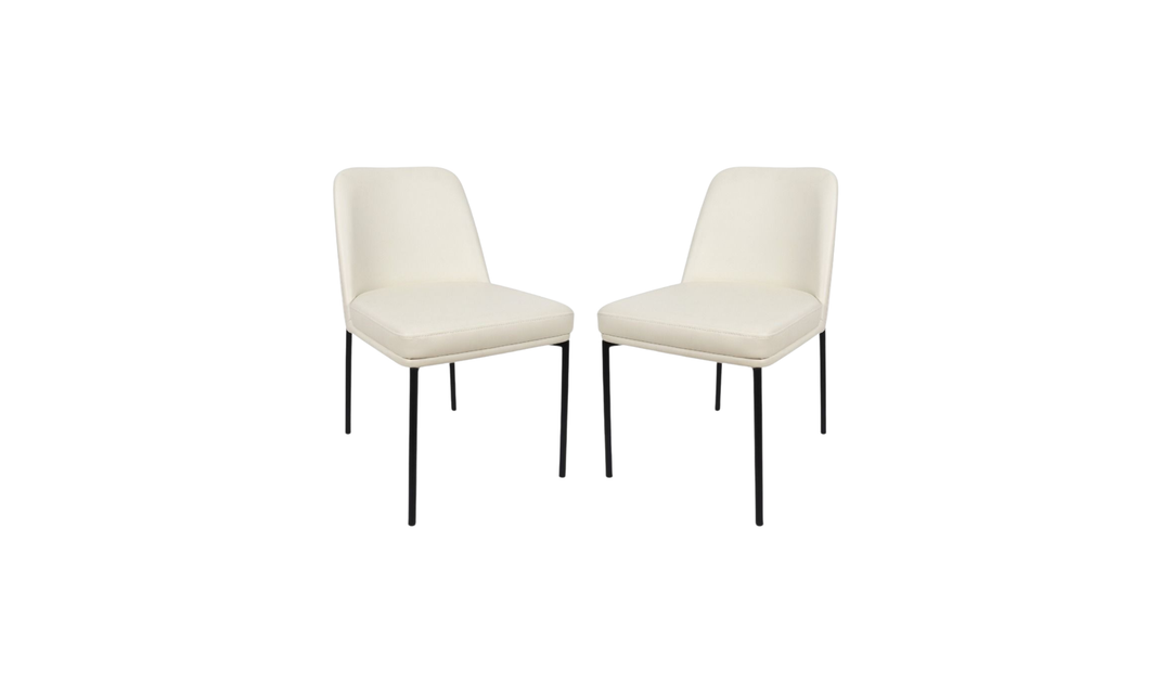 Manhattan Comfort Loft Metal Vegan Leather Side Chair-Jennifer Furniture