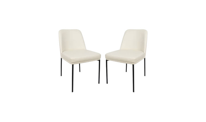 Manhattan Comfort Loft Metal Vegan Leather Side Chair-Jennifer Furniture