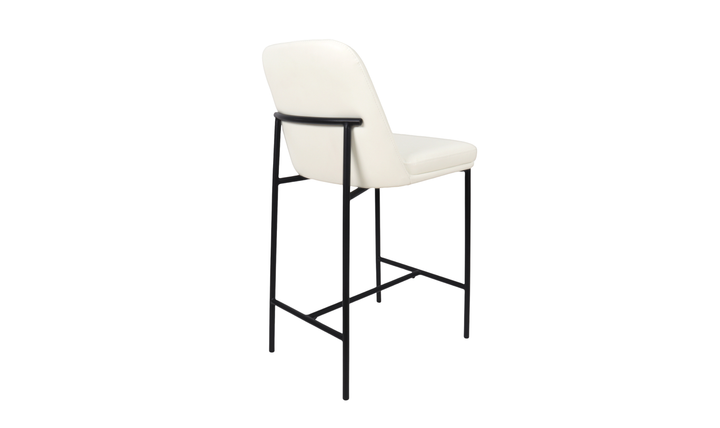 Manhattan Comfort Loft Vegan Leather Metal Counter Stool With Set of Two