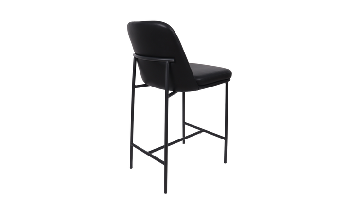 Manhattan Comfort Loft Vegan Leather Metal Counter Stool With Set of Two