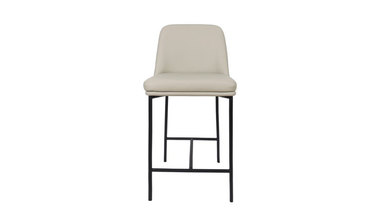 Manhattan Comfort Loft Vegan Leather Metal Counter Stool With Set of Two