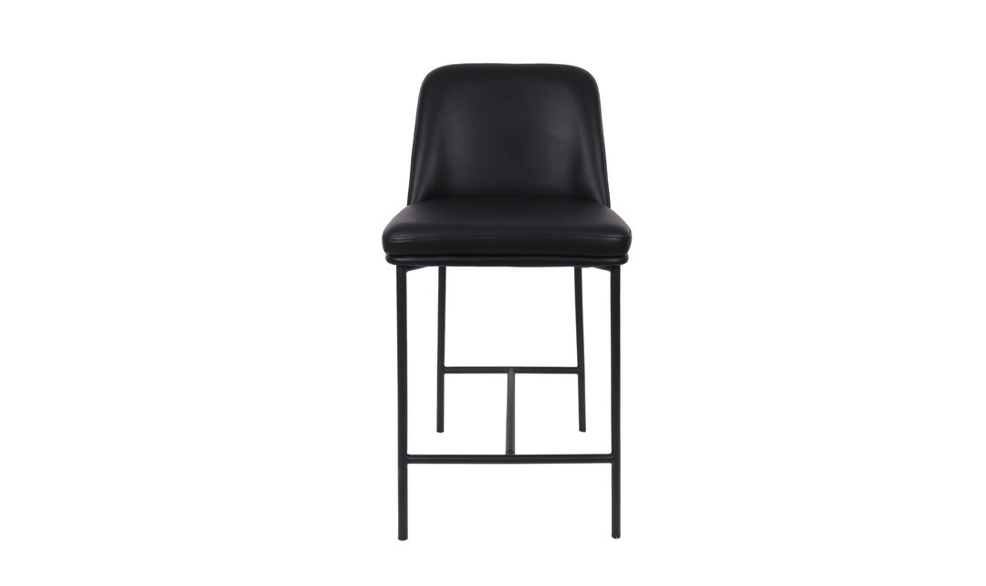 Manhattan Comfort Loft Vegan Leather Metal Counter Stool With Set of Two