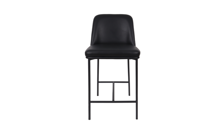 Manhattan Comfort Loft Vegan Leather Metal Counter Stool With Set of Two