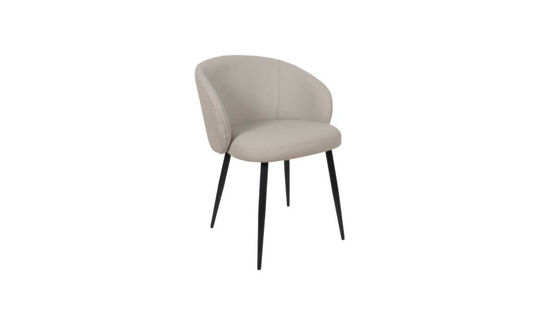 Manhattan Comfort Looma Metal Vegan Leather Side Chair-JenniferFurniture
