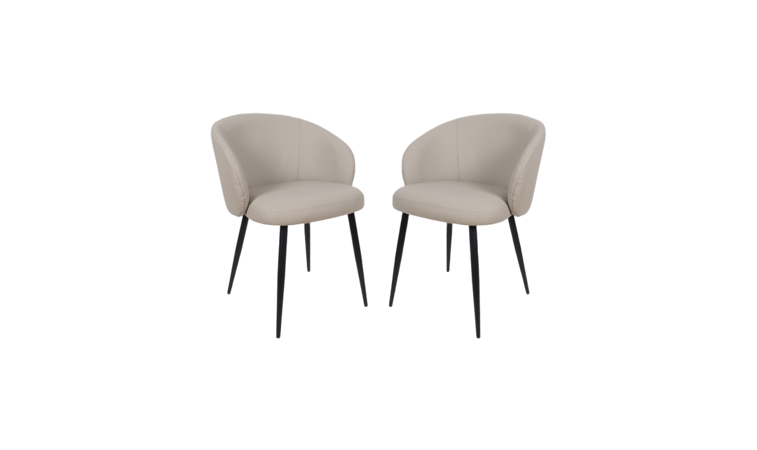 Manhattan Comfort Looma Metal Vegan Leather Side Chair-JenniferFurniture