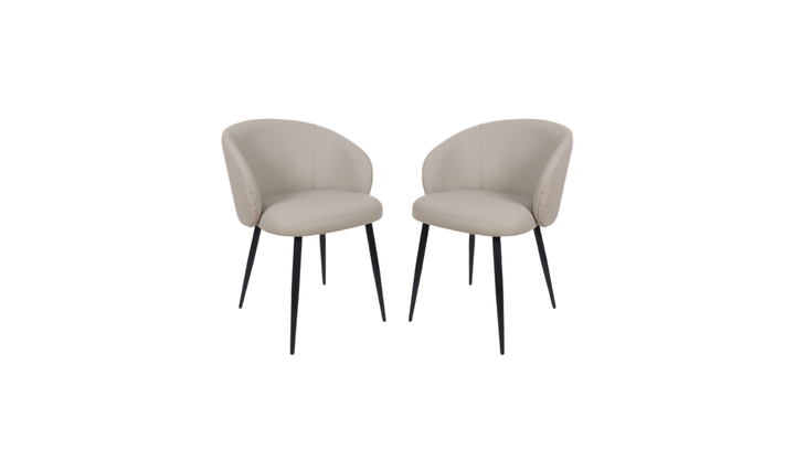 Manhattan Comfort Looma Metal Vegan Leather Side Chair-JenniferFurniture