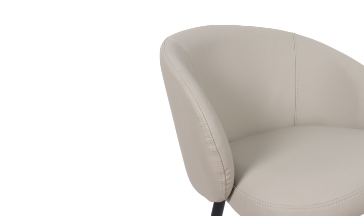 Manhattan Comfort Looma Metal Vegan Leather Side Chair-JenniferFurniture