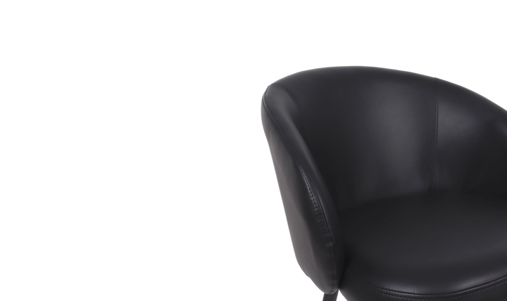 Manhattan Comfort Looma Metal Vegan Leather Side Chair-JenniferFurniture