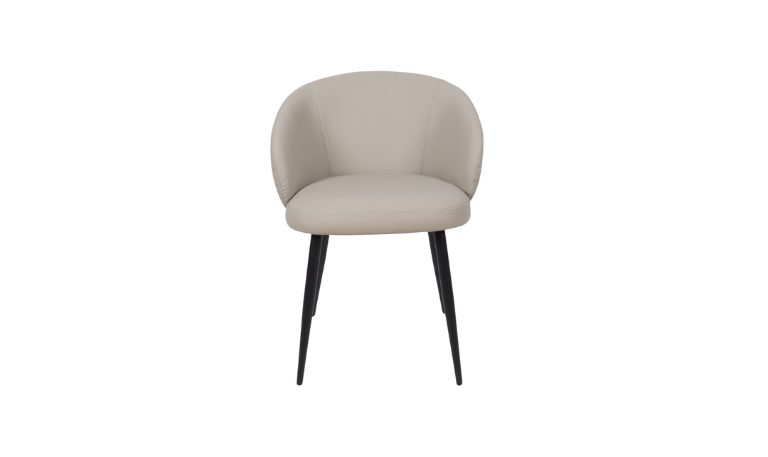 Manhattan Comfort Looma Metal Vegan Leather Side Chair-JenniferFurniture